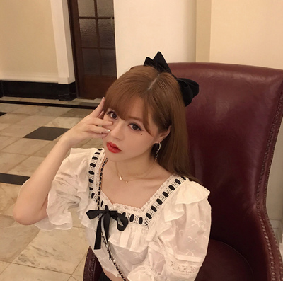 Starry甜美蕾丝花边鱼尾半身裙