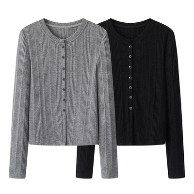 圆领亮丝细闪秋冬百搭针织打底衫