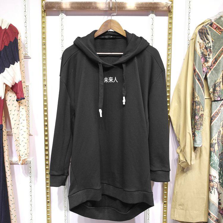 连衣裙  高端新品时尚连帽系带文字胶印毛圈百搭中长款  卫衣0.78,女装/女士精品,卫衣/绒衫,淘宝优惠券,粉丝福利购,淘宝优惠卷