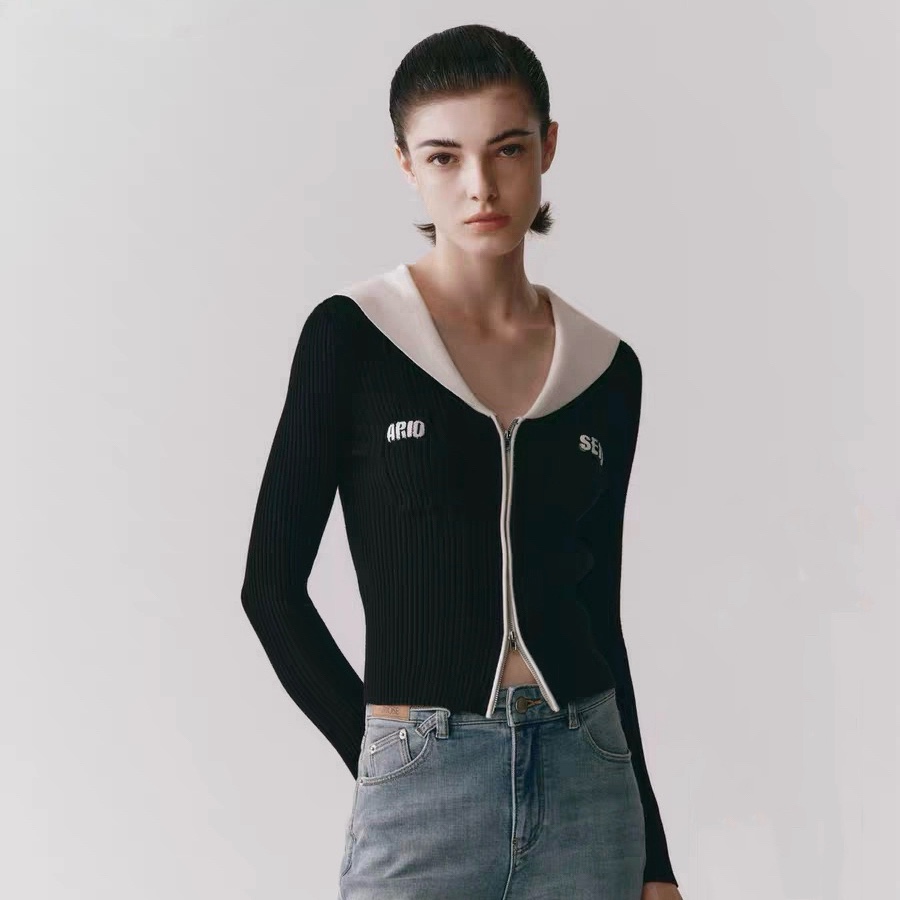 海军领减龄修身百搭秋冬针织衫