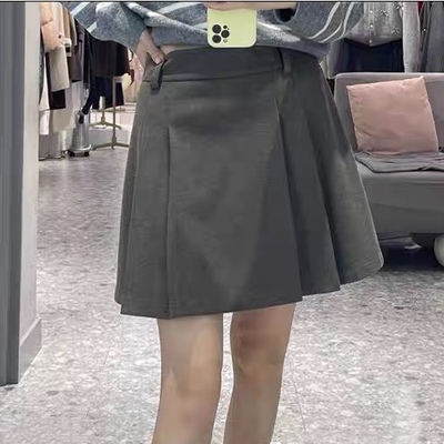 净版简约显瘦气质百搭短款百褶裙