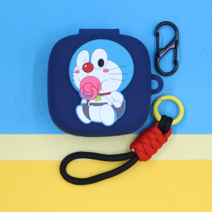 适用漫步者Comfo Solo开放式蓝牙耳机保护套花再EVO OPEN/X Fit可爱萌动漫卡通蓝胖子叮当猫手绳挂饰硅胶软壳