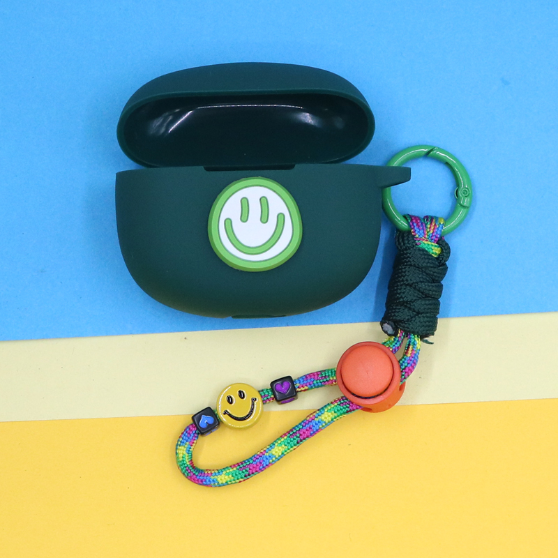 适用JBL TUNE BUDS2琉璃豆二代蓝牙耳机保护套小清新可爱开心阳光笑脸爱心手绳挂饰硅胶软壳