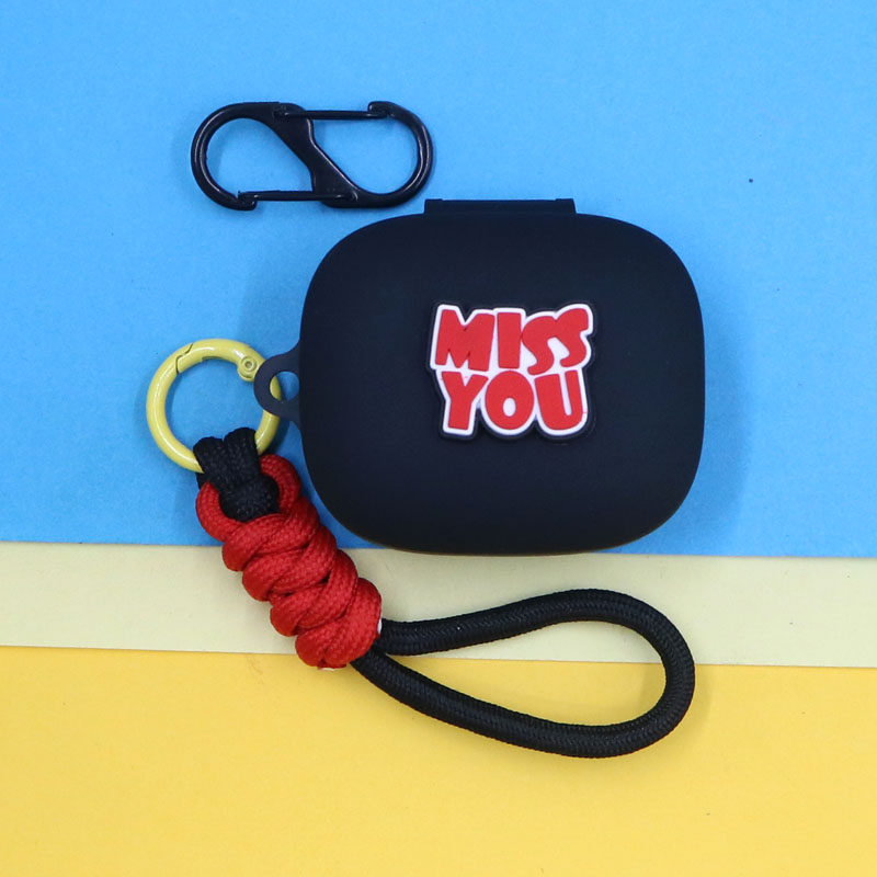 适用红米Buds 6s/7S蓝牙耳机保护套buds5/6PLAY活力版SE潮酷个性简约立体励志英文字体手绳挂饰连体硅胶软壳