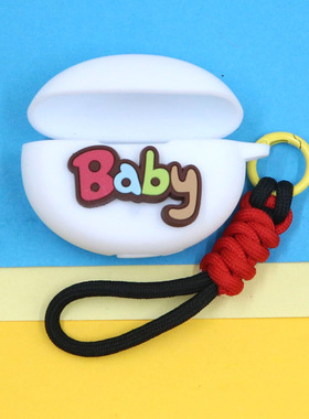 适用QCY C50耳夹开放式蓝牙耳机保护套可爱个性创意立体英文连体硅胶软壳