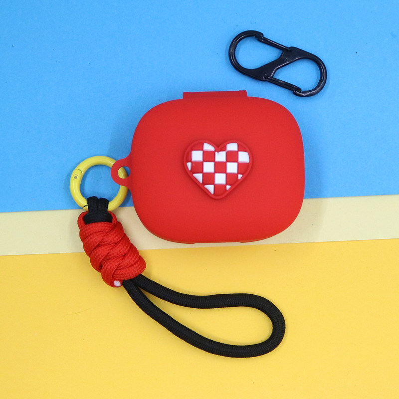 适用小米Redmi 红米Buds 6PLAY蓝牙耳机保护套6S活力版SE潮酷个性创意小熊爱心蘑菇手绳挂饰Buds5硅胶软壳