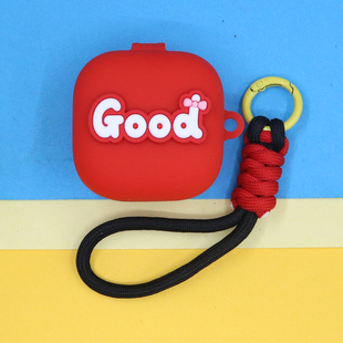 适用Sony/索尼 LinkBuds Clip音扣耳夹式蓝牙耳机保护套潮酷个性可爱小清新创意英文字手绳挂饰连体硅胶软壳