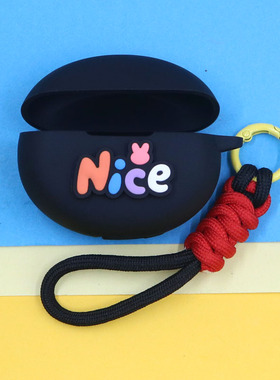 适用1MORE万魔S20Pro/S22舒适豆AI开放耳夹式蓝牙耳机保护套可爱个性创意立体英文连体硅胶软壳