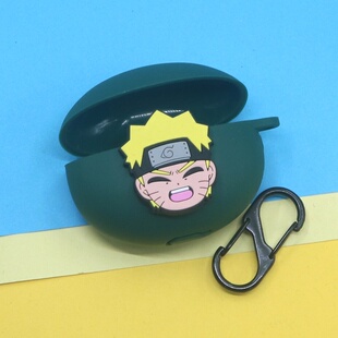 适用QCY Crossky C30S/C50耳夹式蓝牙耳机保护套AilyPods/T20潮酷动漫火影忍者卡卡西佐助鸣人晓组织硅胶软壳