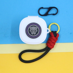 2代蓝牙耳机保护套潮酷个性 2小方糖1 创意蜘蛛蝙蝠侠黑豹美队手绳挂饰连体硅胶软壳 SQ1TW 适用铁三角ATH