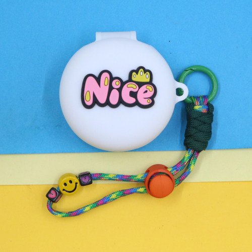 适用荣耀Earbuds A Pro蓝牙耳机保护套潮酷个性可爱小清新萌卡通英文字NICE手绳挂饰连体硅胶软壳