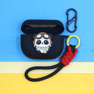 适用Jabra捷波朗Elite 8 Active蓝牙耳机保护套E10潮酷个性萌可爱动漫卡通滑雪眼镜帽熊猫手绳挂饰硅胶软壳