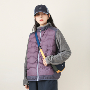 漫渡2025秋冬轻量化户外羽绒服马甲女立领保暖90白鸭绒背心防泼水