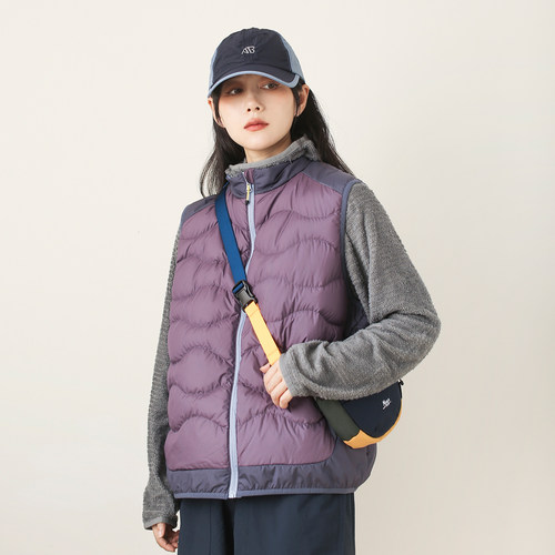 轻量化户外羽绒服马甲女立领保暖