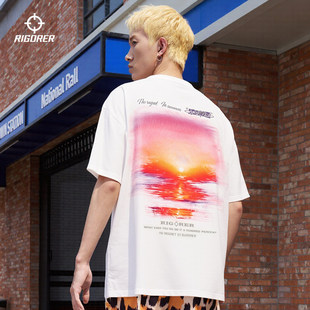 准者短袖男士夏季新款正品运动纯棉美式T恤潮流宽松情侣半袖上衣