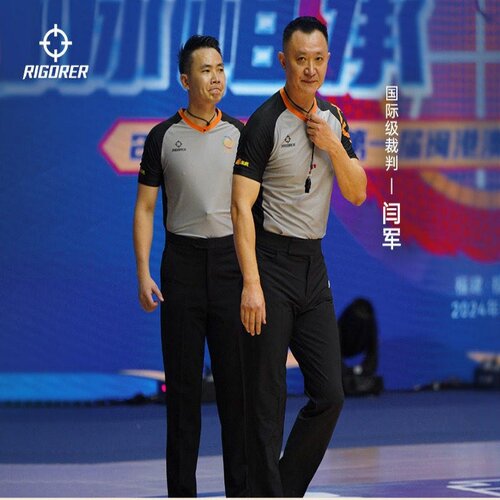 准者2026新款裁判T恤男女篮球运动训练专业比赛裁判服V领透气短袖