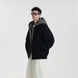 格雷系叠穿假两件连帽卫衣情侣休闲夹克外套J98-P95 加棉P105-,男装夹克,星座918-1,四季星座