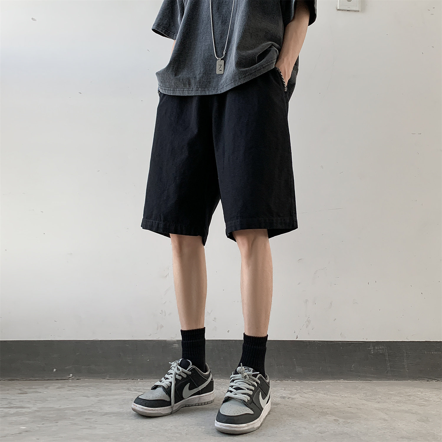 纯色工装短裤男GK80-P30,男装休闲裤,星座918-1