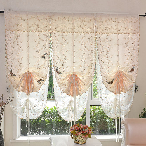 隔断扇形气球罗马提拉厨房窗帘