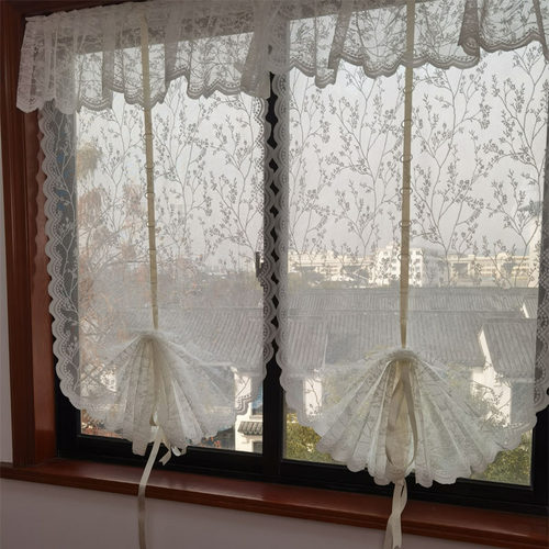 透光网纱飘窗现代免打孔
