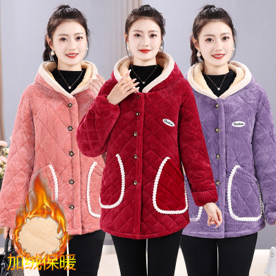 羽绒棉短款休闲加绒加厚棉衣