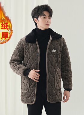 26新款男士爸爸装冬季加绒省服