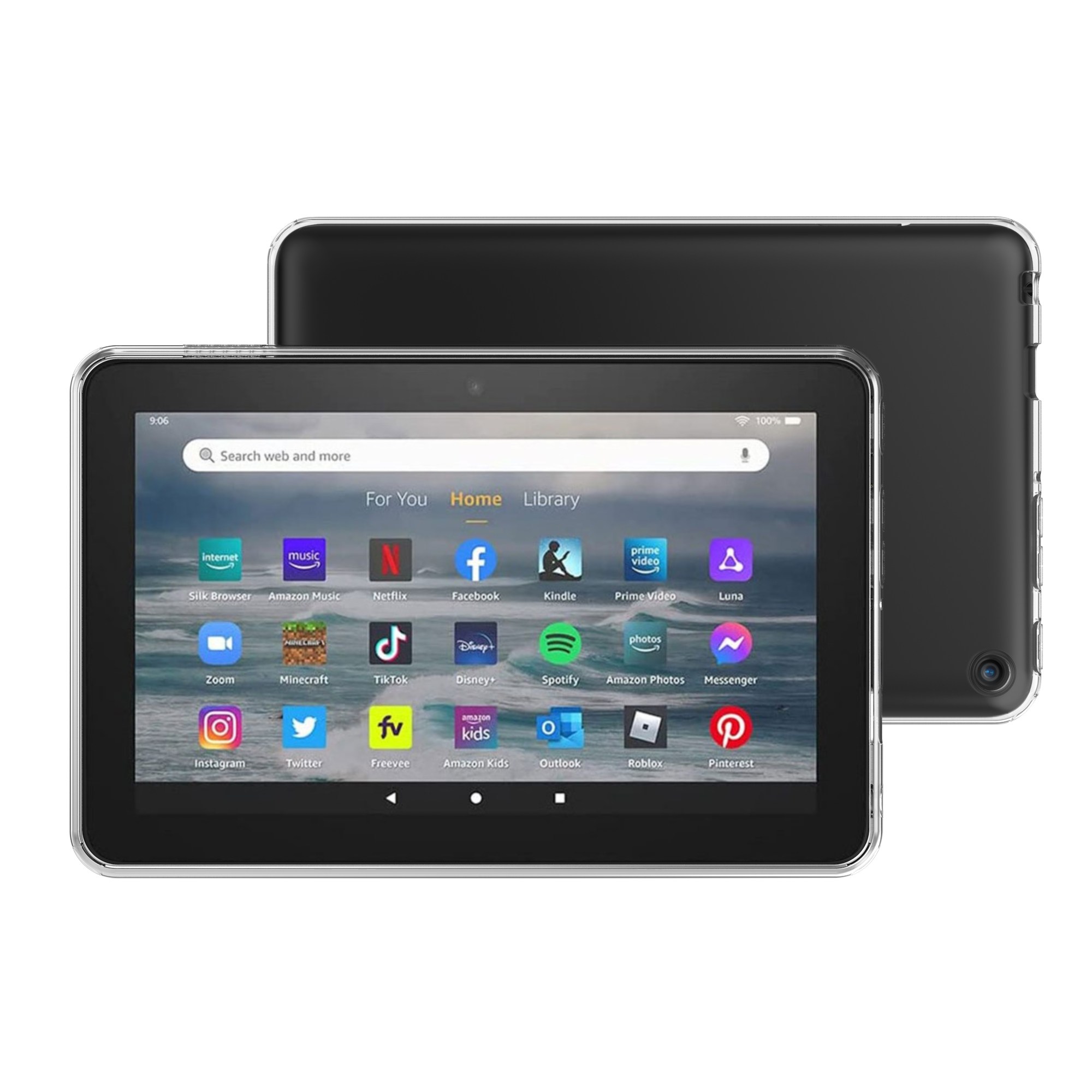 适用亚马逊Kindle Fire7电纸书阅读器标准款透明防摔平板减震壳7寸2022轻薄便携四角全包硅胶软套,3C数码配件,平板电脑保护套/壳,淘宝优惠券,粉丝福利购,淘宝优惠卷