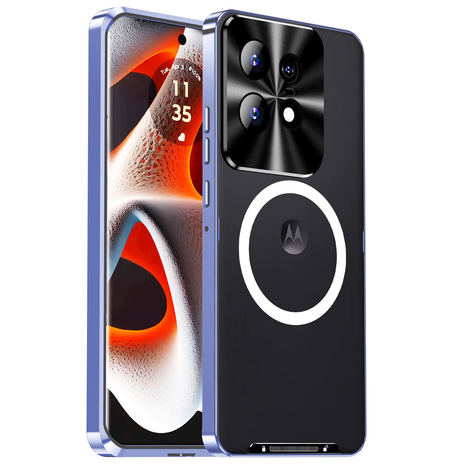 适用Edge50Pro金属边框手机壳