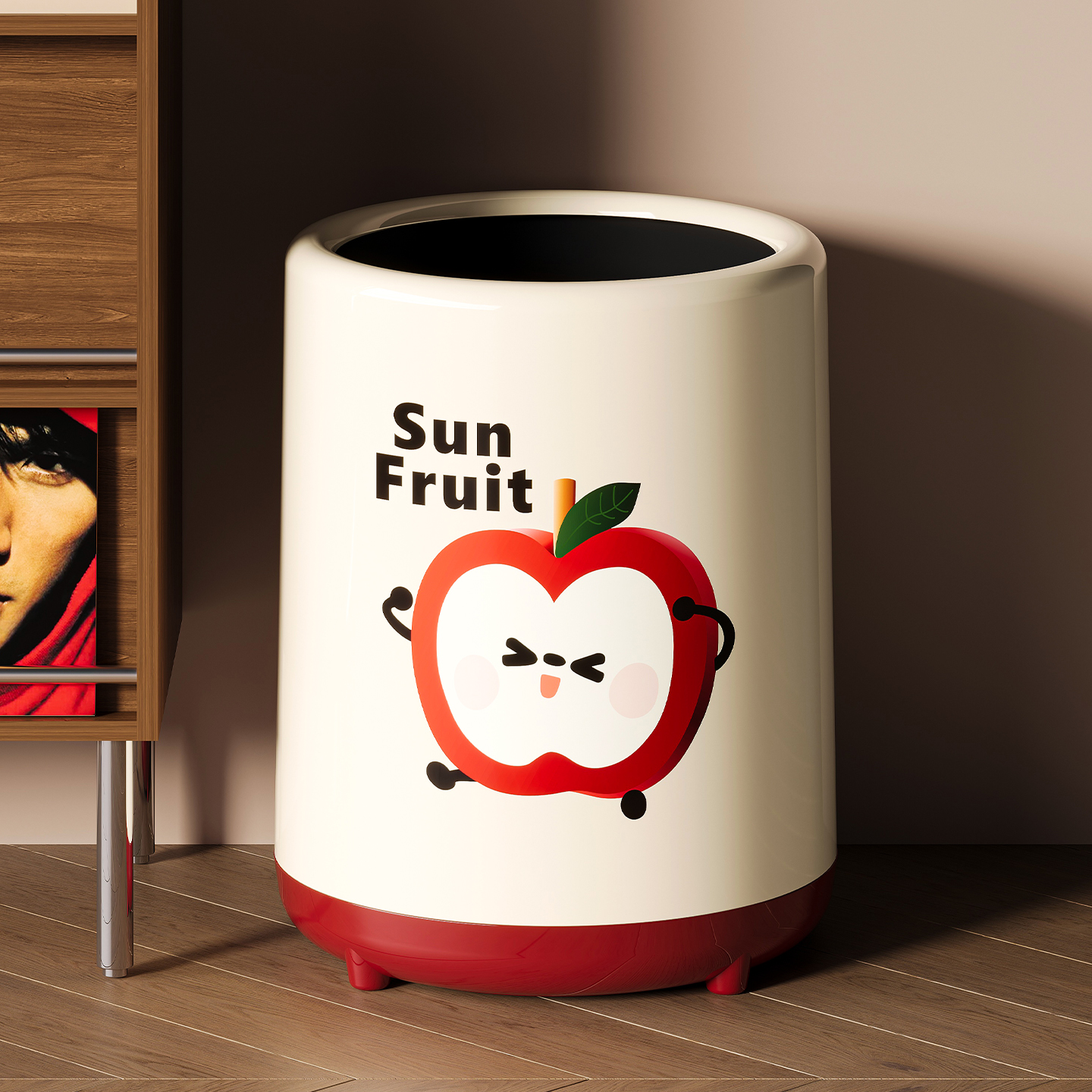 垃圾桶家用2025新款客厅卧室厨房厕所高颜值可爱纸篓办公室可移动