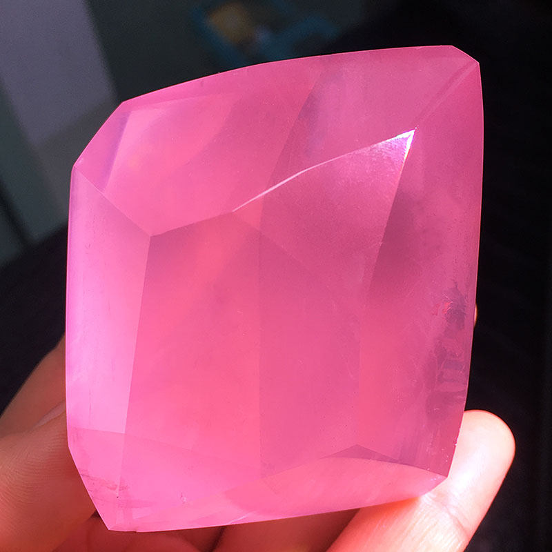 马达加斯加天然粉水晶原石打磨随形多面体高品质果冻粉手把件摆件,饰品/流行首饰/时尚饰品新,摆件,淘宝优惠券,粉丝福利购,淘宝优惠卷