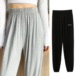 睡裤 秋裤 女裤 夏长裤 子秋 莫代尔打底裤 纯棉木代尔裤 女义乌宽松薄款