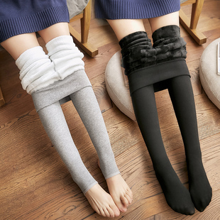 连裤 义乌螺纹保暖棉裤 袜 女外穿秋冬加厚纯棉秋裤 螺旋纹打底加绒裤