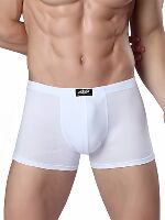 Men's briefs, straight-leg pants, solid-color underwear, men's U-convex summer youth, pure white, pure cotton, all-cotton four-corner pants thumbnail 2