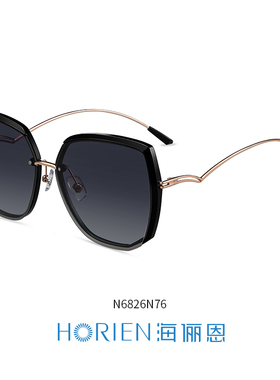 海俪恩新款明星复古大框奢侈风太阳镜开车圆脸墨镜女N6826遮阳镜
