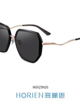 海俪恩2021年新款墨镜女蝶形波浪镜腿防紫外线太阳镜N6925