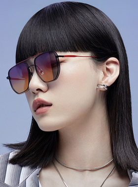 海俪恩复古双梁渐变新款男女潮款彩色太阳眼镜开车专用墨镜N8123
