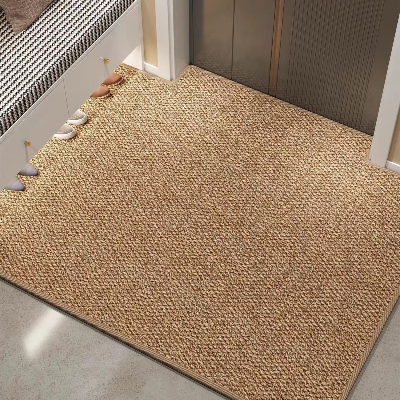 仿剑麻菠萝圈地毯加厚玄关地垫入户地垫门口地毯耐脏防滑定制满铺