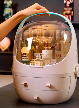 kaman网红化妆品收纳盒家用箱桌面防尘大容量梳妆台护肤品置物架