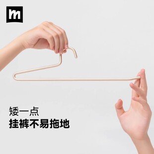 太空铝鹅型裤架家用无痕裤夹短颈衣架防滑挂裤子衣柜专用收纳挂架
