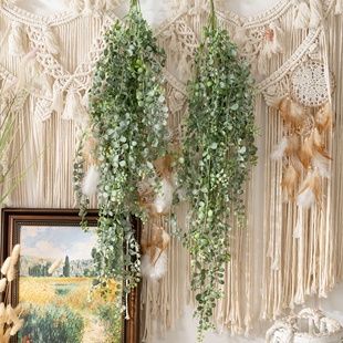 仿真绿植吊兰假花假尤加利藤蔓家居装饰吊饰挂件吊饰挂件金鱼草藤