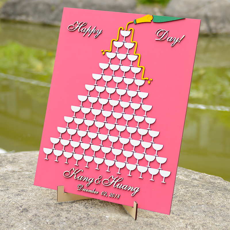 立体签名板树台本结婚生日指纹