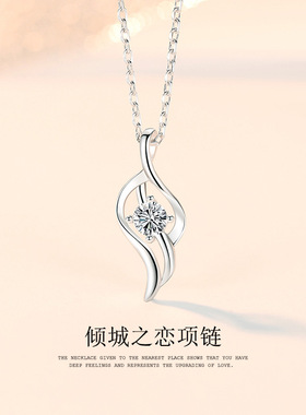 进口锆石纯银圆珠女原创设计项链