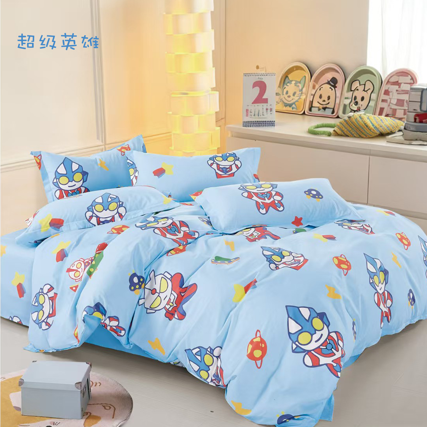 婴儿童被套单件 全棉卡通被罩宝宝小孩幼儿园床垫褥子套纯棉垫套