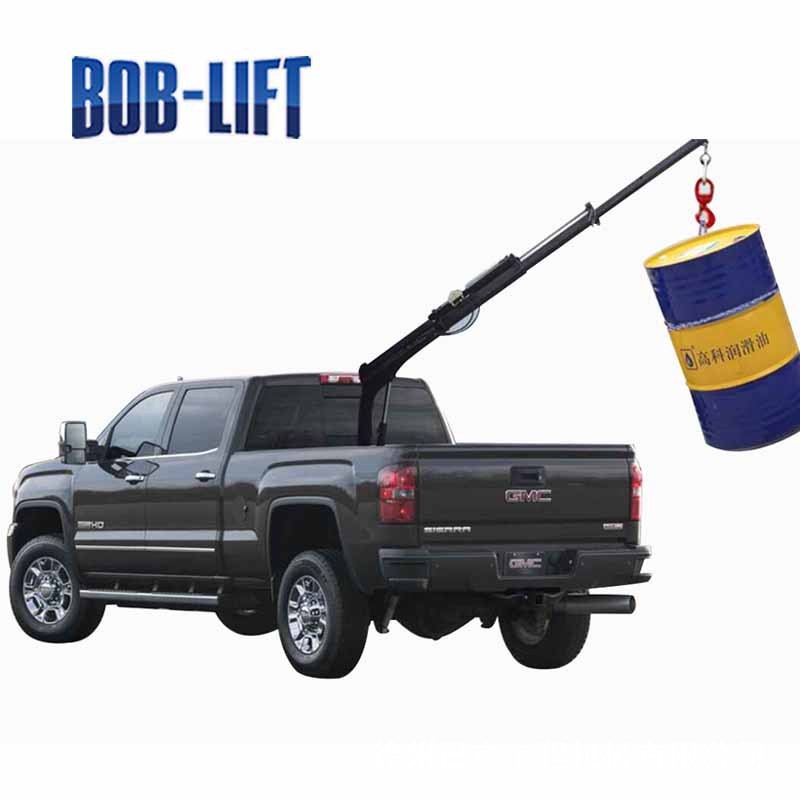 厂家直供便携式折叠臂起重机液压式0.8吨皮卡吊小型车载折臂吊机