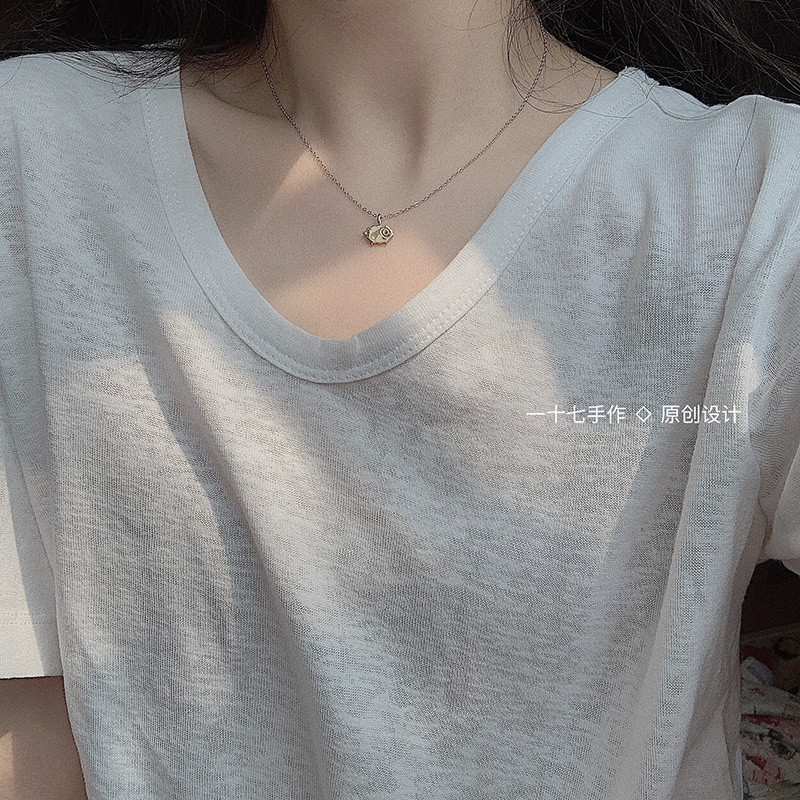 # 一十七 原创设计 s925银 生肖羊咩咩 绵羊简约百搭项链锁骨链女