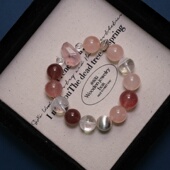 桃夭 原创设计天然水晶手串粉水晶草莓晶人见人爱手串