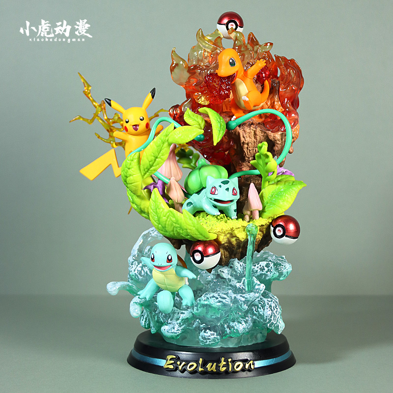 宠物小精灵皮卡丘小火龙手办摆件