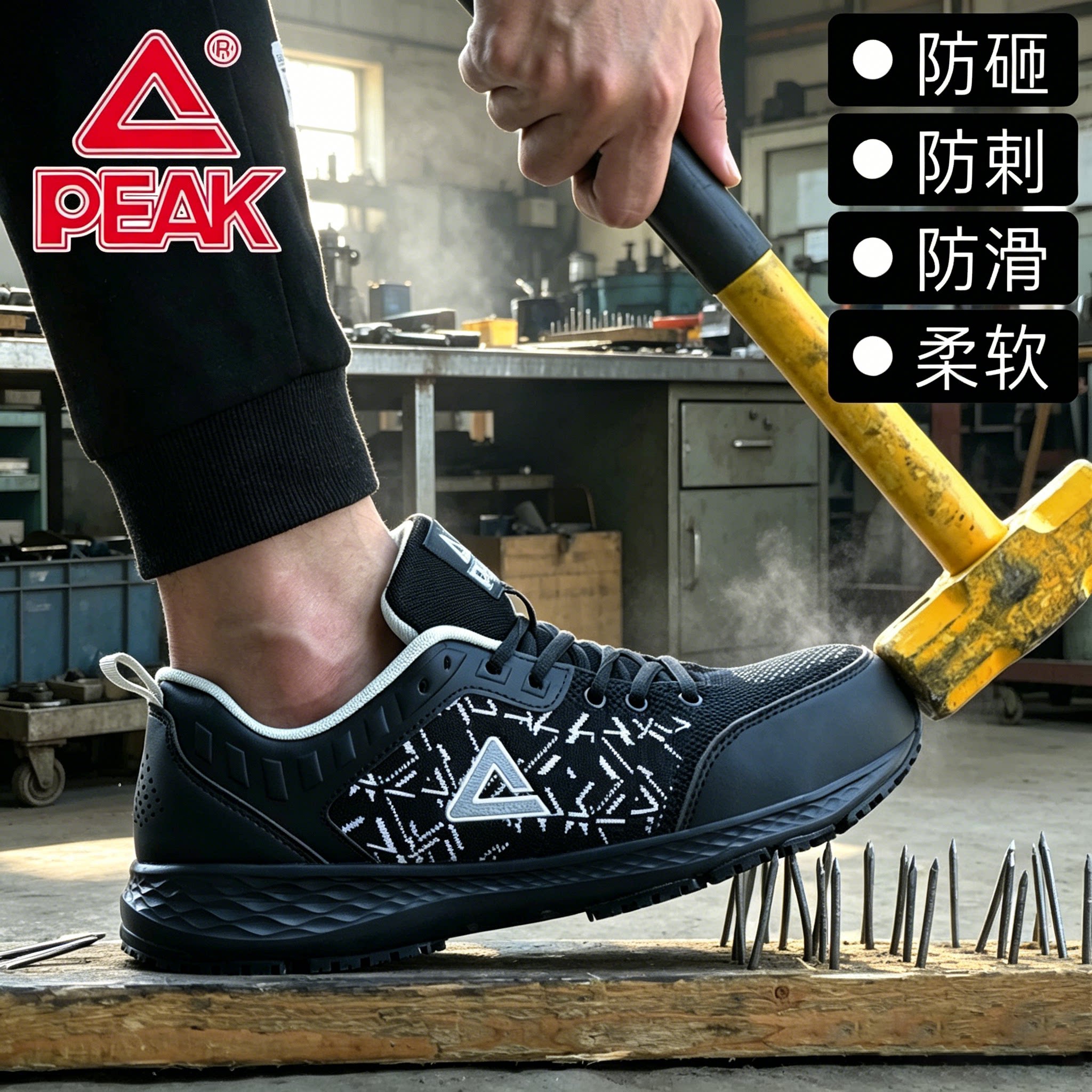 匹克男夏季防砸防刺穿劳保鞋