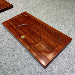 天然整块无拼接奥坎花梨实木茶盘茶台原木茶室茶空间茶具家用简约