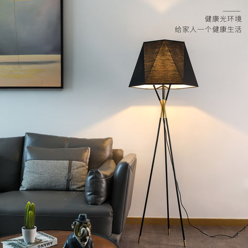 现代简约LED布艺落地灯客厅